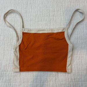 Heavy Manners Orange and Cream Tank/Crop Top.  New without tags.  Size XS